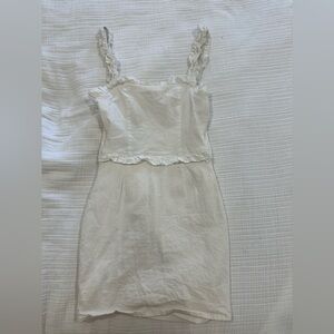 White mini dress